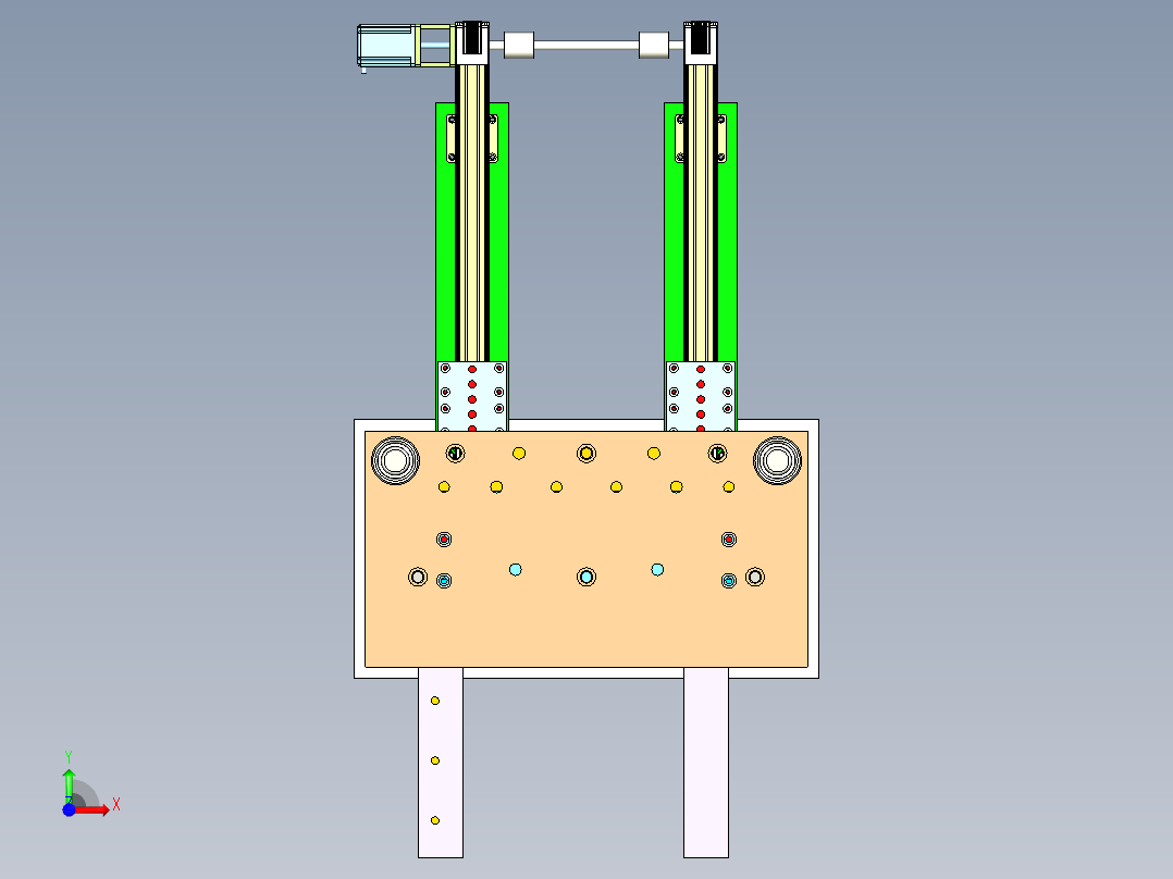五金断料模前视图