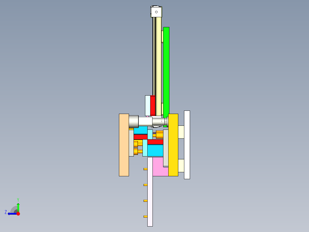 五金断料模右视图