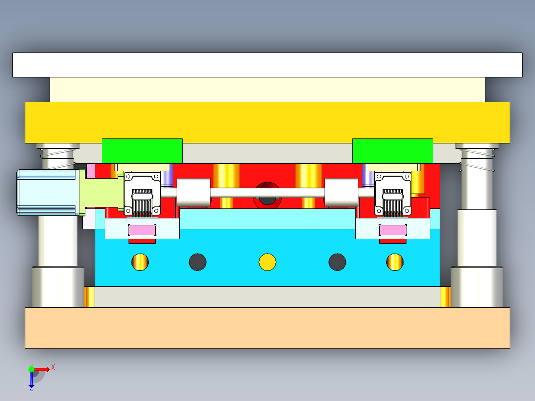 五金断料模俯视图