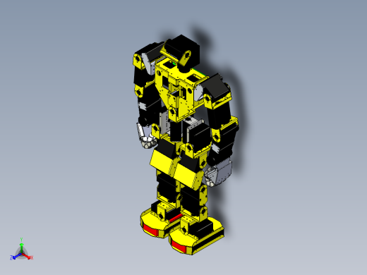 Robonova人形机器人结构模型3D图纸 STEP格式