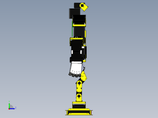 Robonova人形机器人结构模型3D图纸 STEP格式左视缩略图