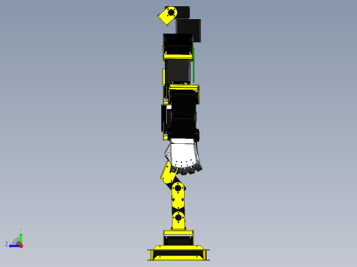 Robonova人形机器人结构模型3D图纸 STEP格式右视缩略图