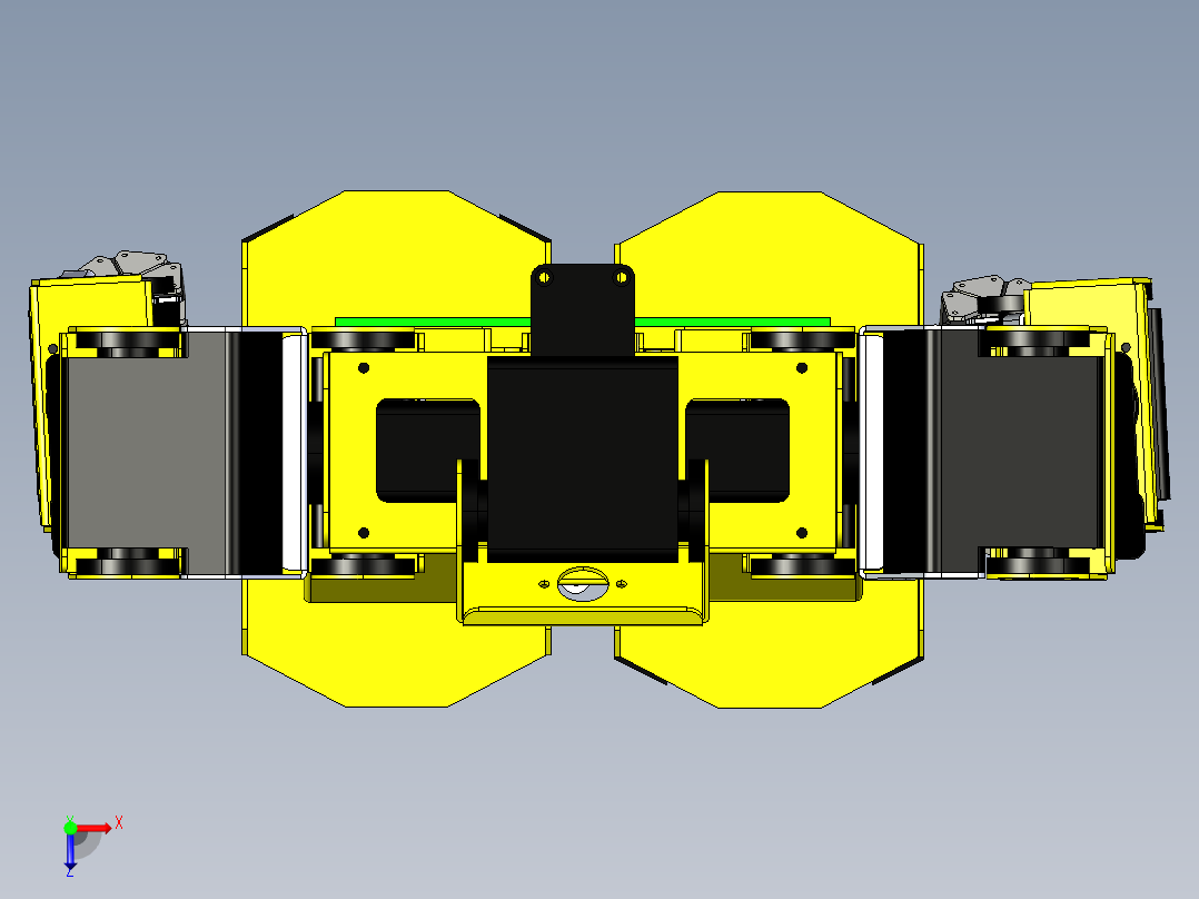 Robonova人形机器人结构模型3D图纸 STEP格式俯视图