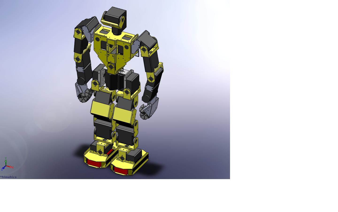 Robonova人形机器人结构模型3D图纸 STEP格式