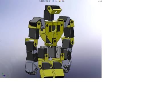 Robonova人形机器人结构模型3D图纸 STEP格式缩略图
