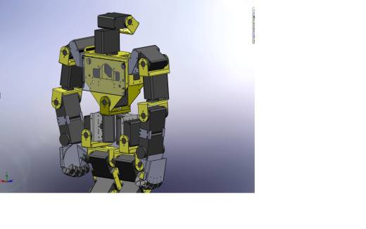 Robonova人形机器人结构模型3D图纸 STEP格式缩略图