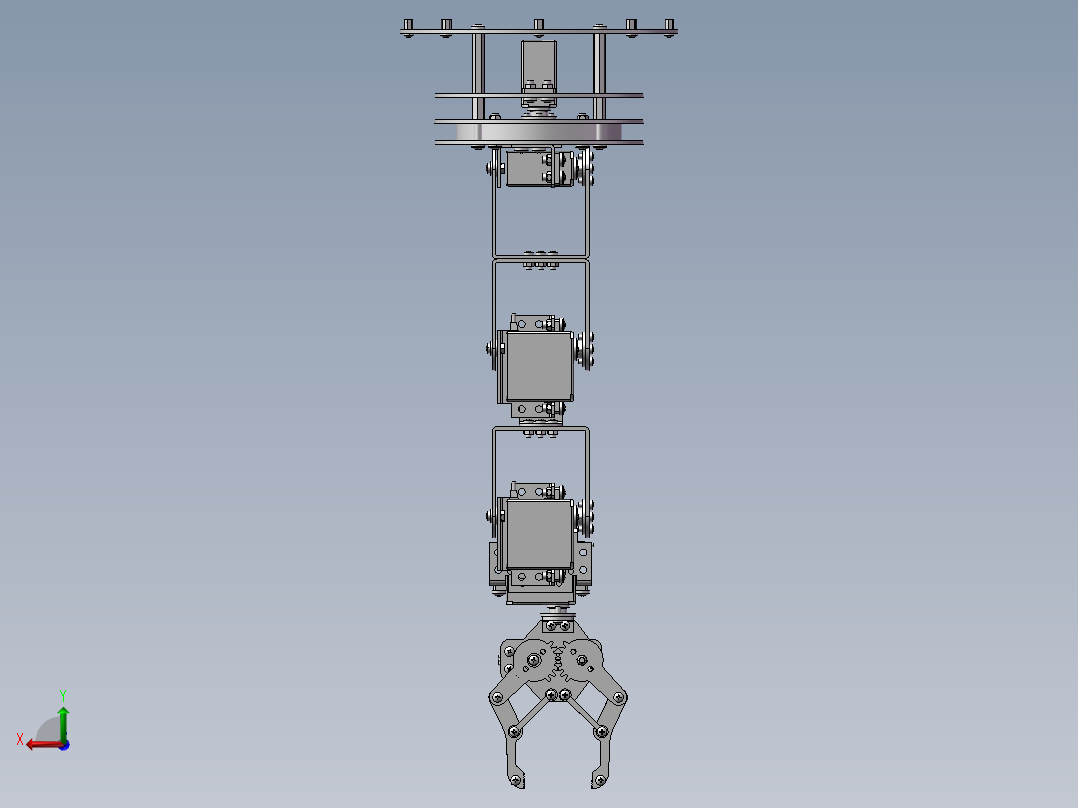 机械臂三维图后视图
