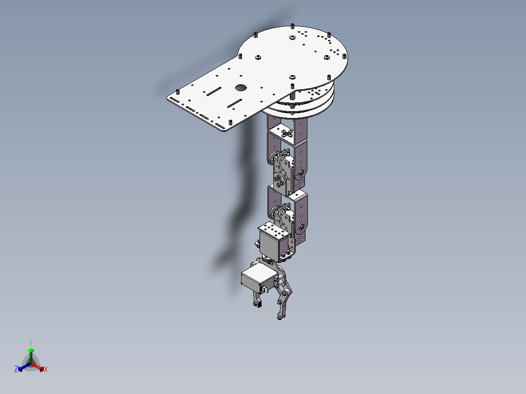 机械臂三维图正等轴测图