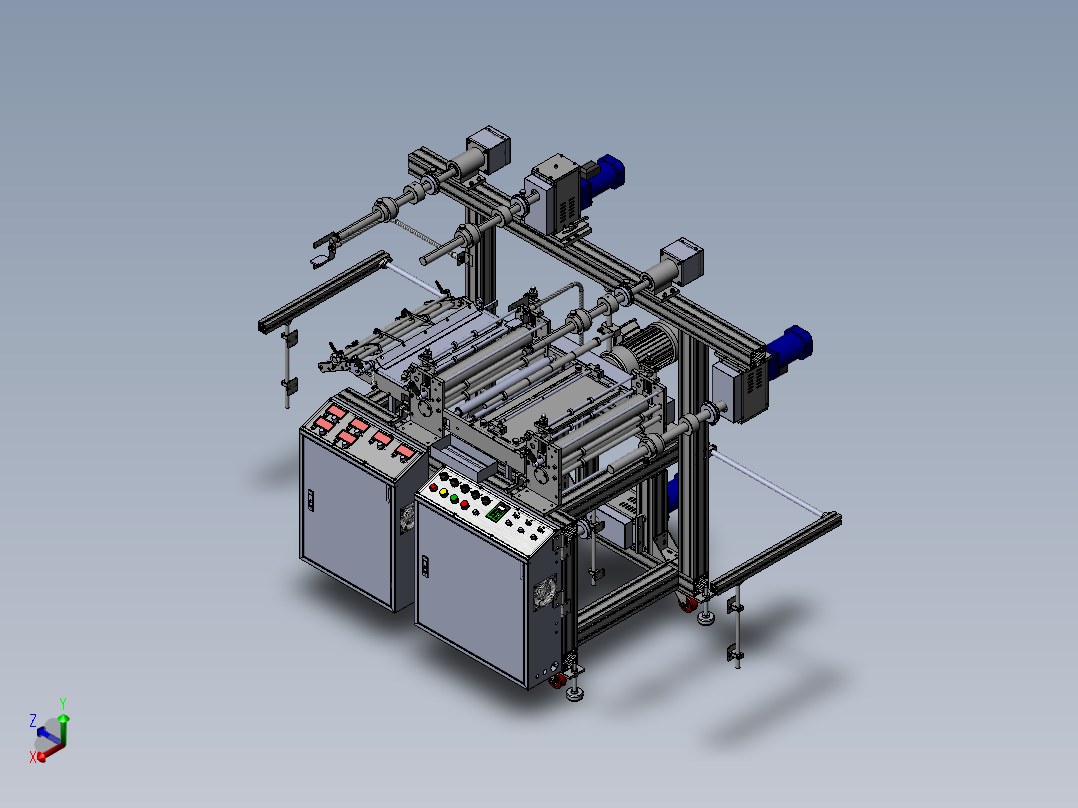 THJ450B.2双座贴合机正等轴测图