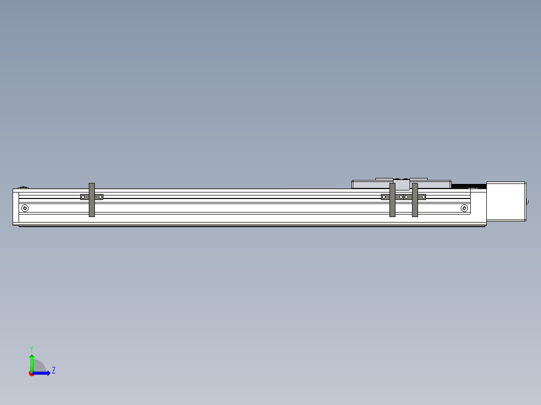 Toyo东佑达直线模组-ETH6-350-BL+煞車-M5左视图