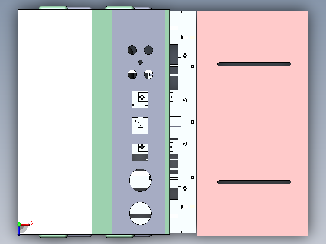 外抽真空包装机俯视图