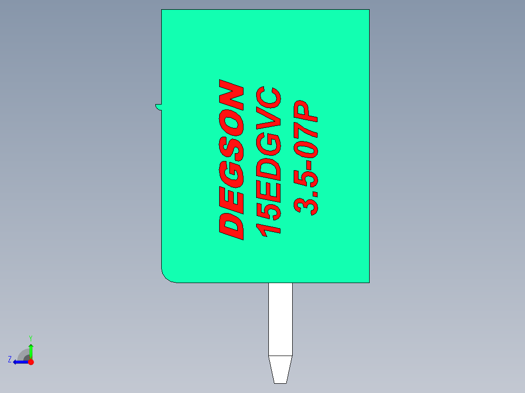 DEGSON 15EDG 系列 3.5mm 插拔式接线端子 FullPack-15EDGVC-3.5-07P-14-00AH右视图