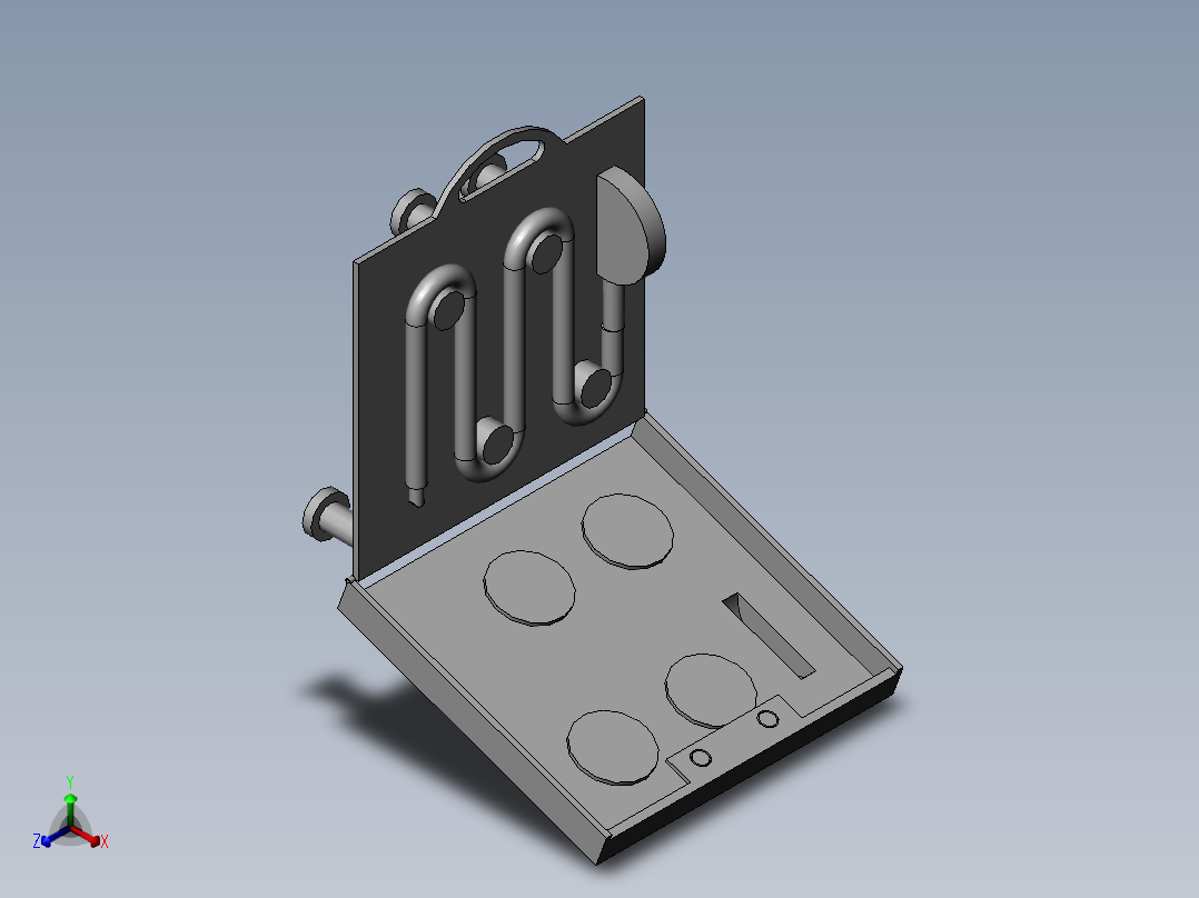 汽车胎压检测设备正等轴测图
