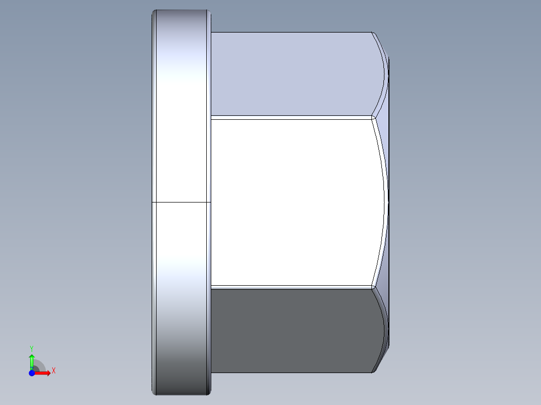 法兰螺母-34-FN.STEP前视图