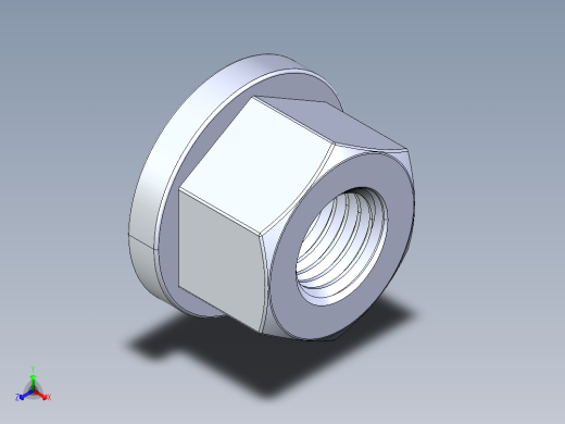 法兰螺母-34-FN.STEP正等轴测缩略图
