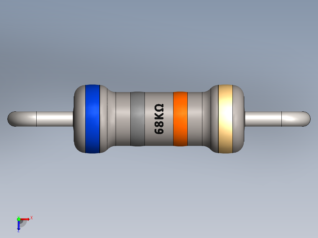 电容器 二极管 电阻器-Resistor 68K Ohm主视图