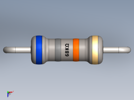 电容器 二极管 电阻器-Resistor 68K Ohm俯视缩略图