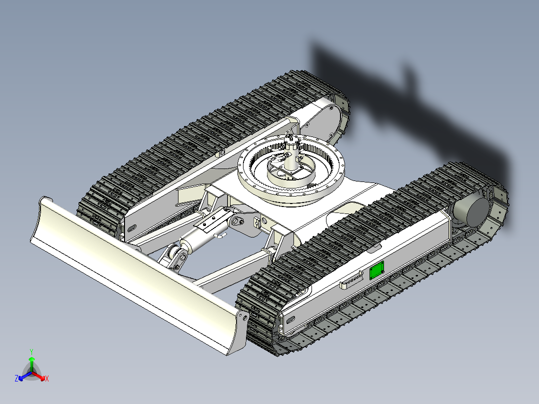 6吨挖掘机履带底盘三维SW模型+CAD