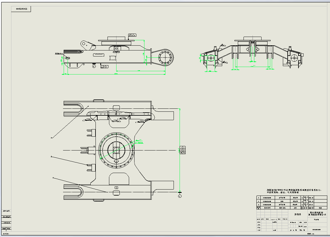 6吨挖掘机履带底盘三维SW模型+CAD
