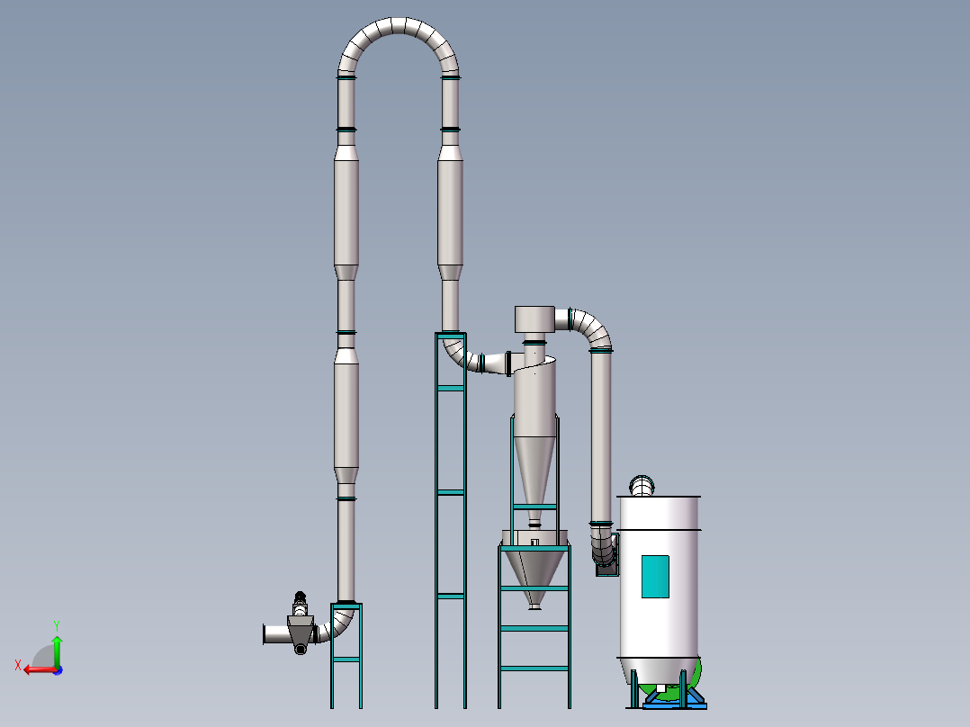 QG10型气流烘干机后视图