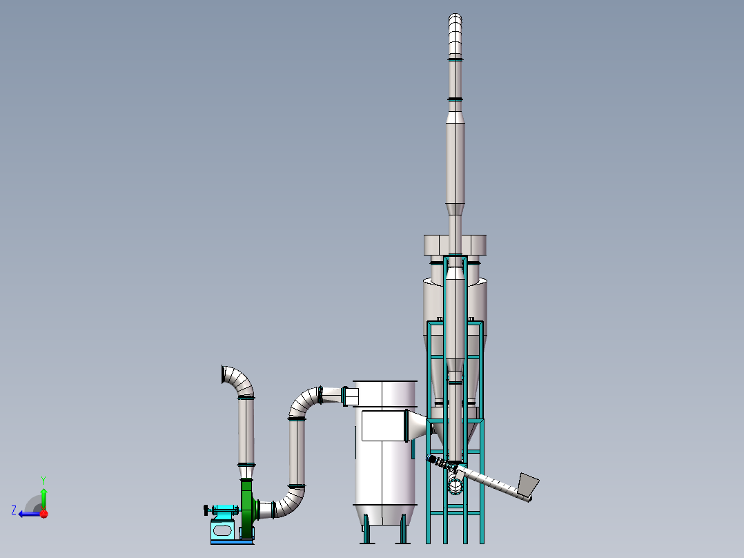QG10型气流烘干机右视图