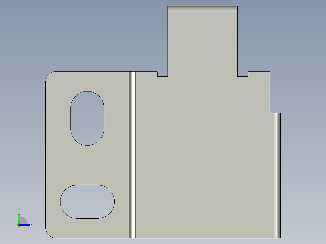 基恩士LV-S41_bracket_kc图纸模型左视图
