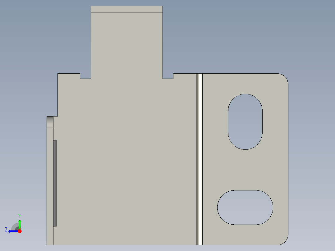 基恩士LV-S41_bracket_kc图纸模型右视图