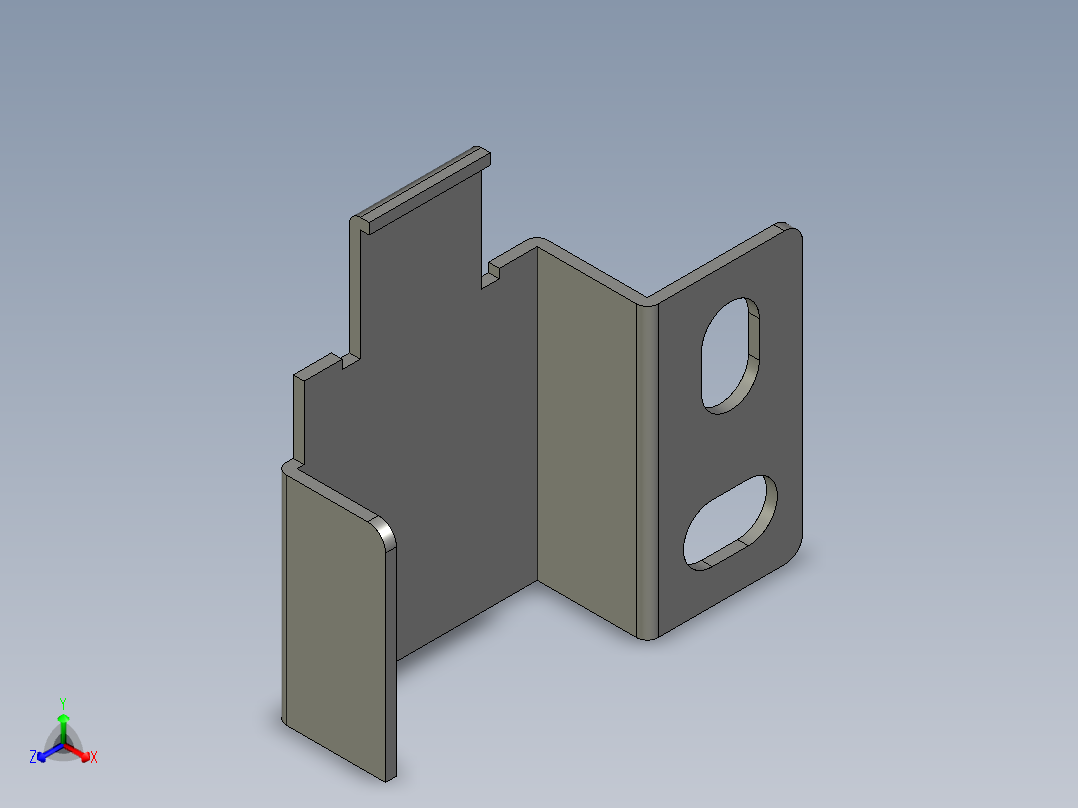 基恩士LV-S41_bracket_kc图纸模型正等轴测图