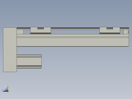 直线模组LHA6-S200-D-100W(16丝杆)设计图纸右视缩略图