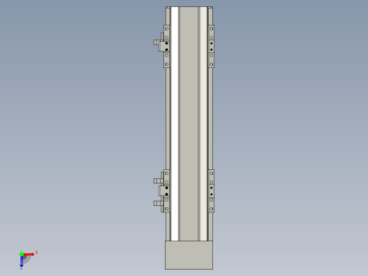 直线模组LHA6-S200-D-100W(16丝杆)设计图纸俯视缩略图