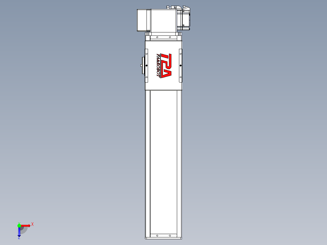 同步带全封闭直线模组TPA-HCB-110D-90-L400-RP-C-P40-N3俯视图