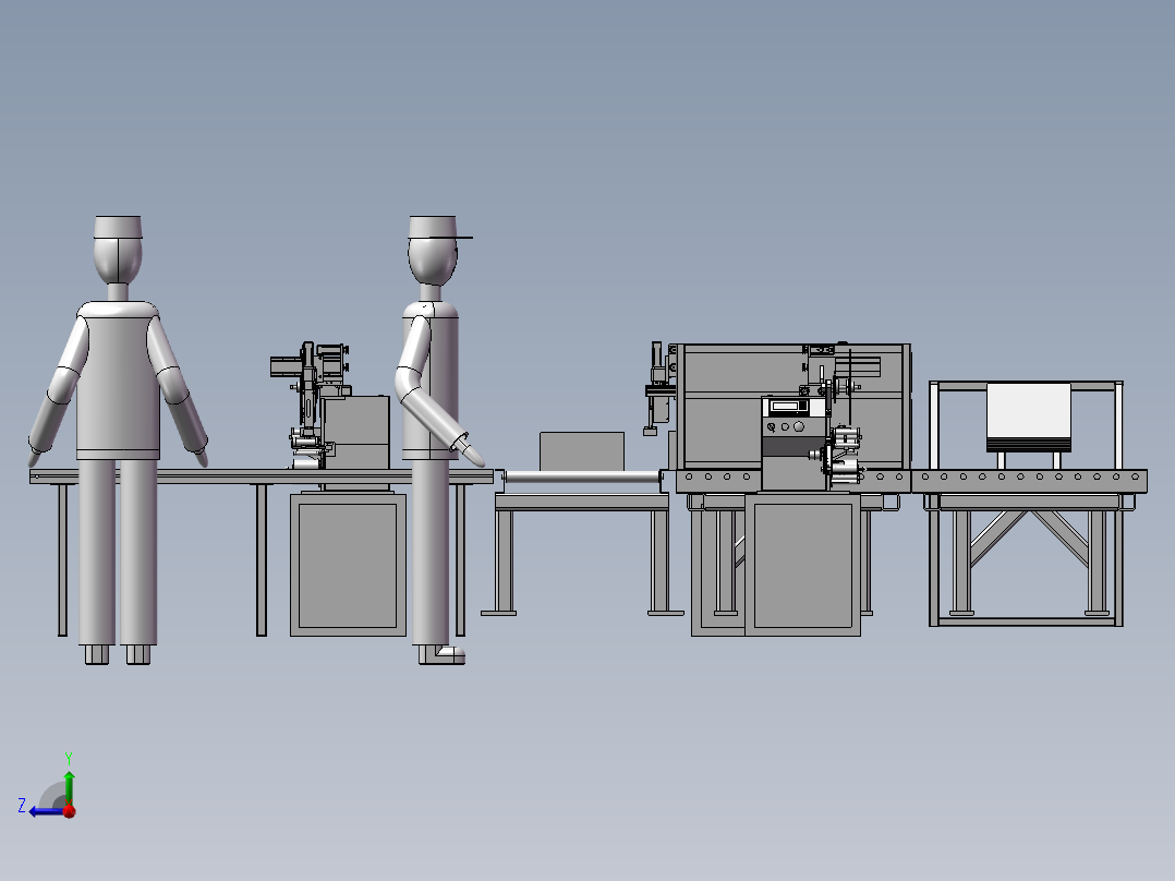 自动组装线右视图