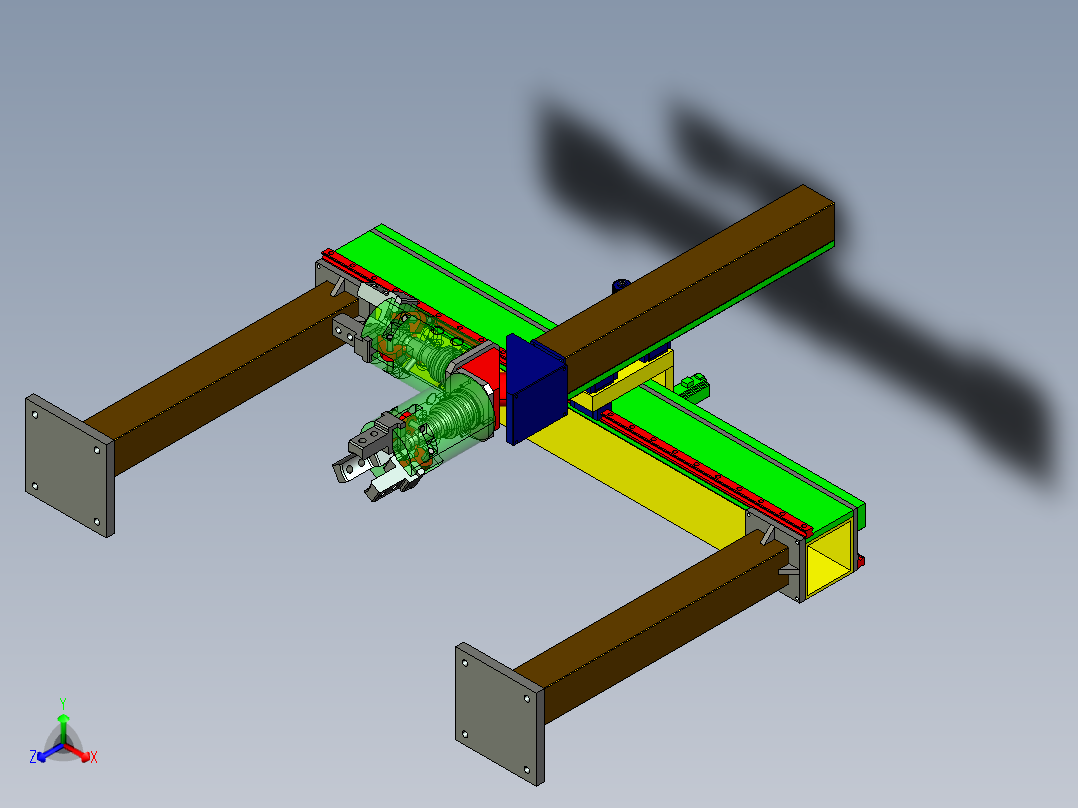 JX332-MAR08 五自由度桁架机器人与PROE仿真设计