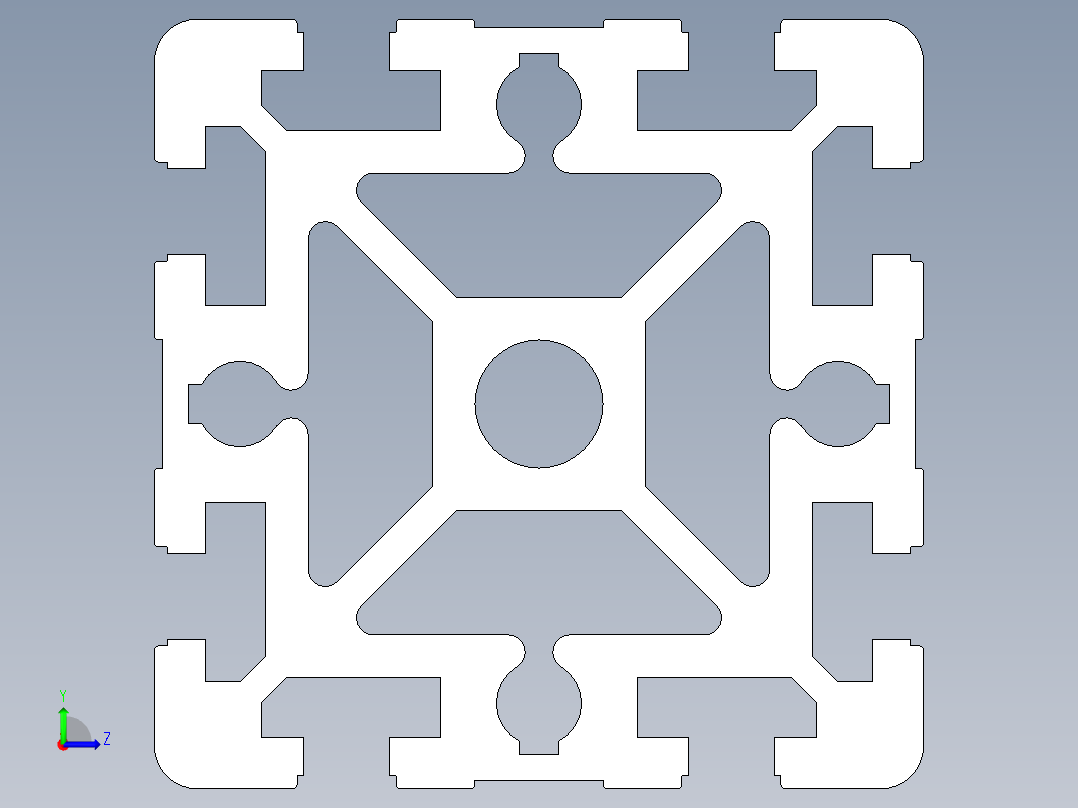 型材-BR 90X90H KJN990500.STEP左视图