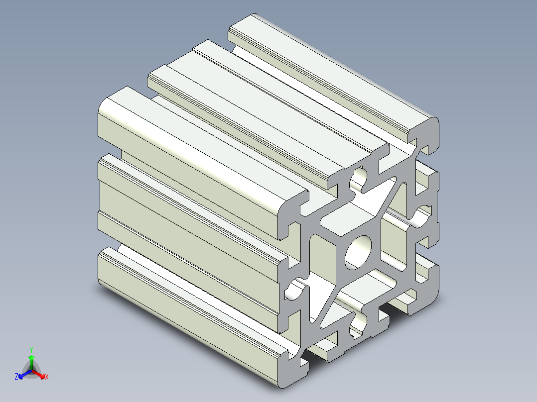 型材-BR 90X90H KJN990500.STEP正等轴测图