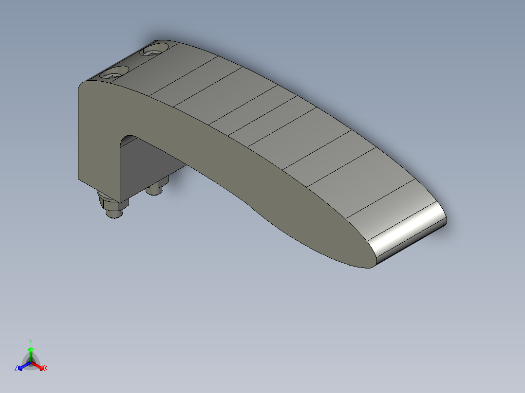 取手(塑膠)KW-3D多系列多零件图纸模型主视图