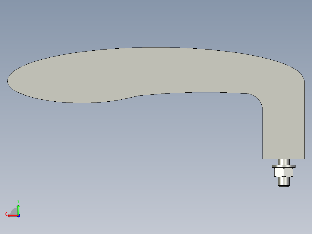 取手(塑膠)KW-3D多系列多零件图纸模型后视图