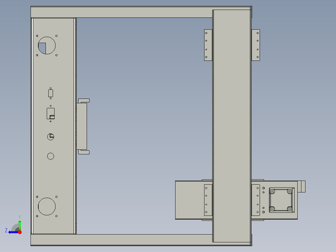 同步带桌面式平台B441-57步进版右视图