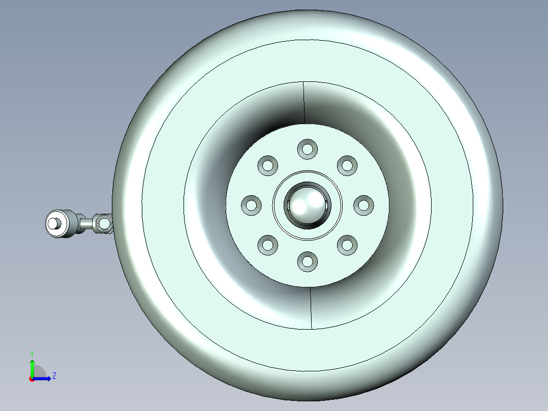 折流燃烧室左视图