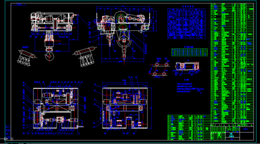 QD型吊钩桥式起重机小车CAD图纸缩略图