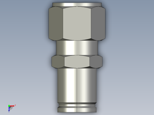 卡套式工业通用硬管接头16-12_trbu-s俯视缩略图
