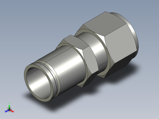 卡套式工业通用硬管接头16-12_trbu-s正等轴测缩略图