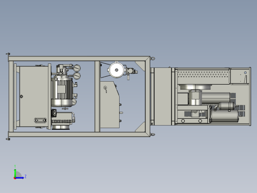 液压站油冷机固定支架组件左视缩略图