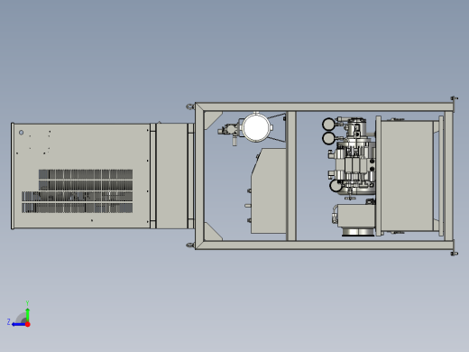 液压站油冷机固定支架组件右视缩略图