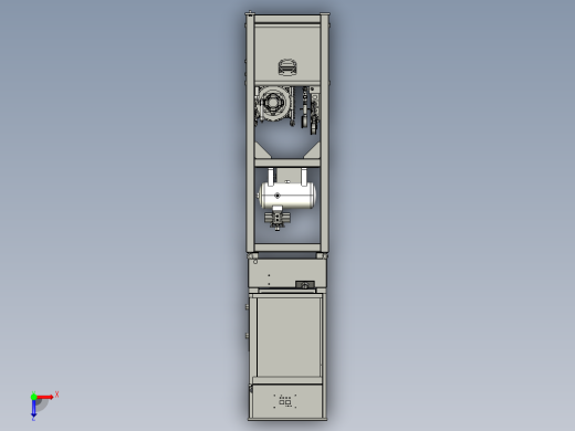 液压站油冷机固定支架组件俯视缩略图