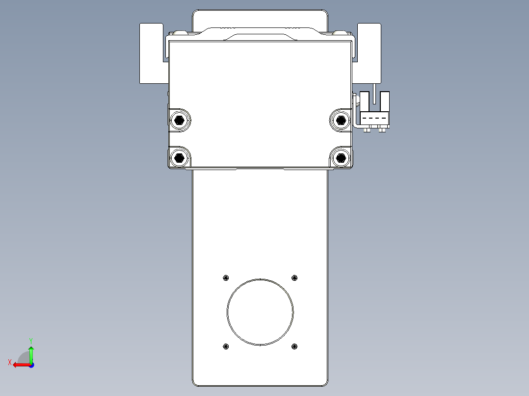 TPA-KNR-86E-1610C-L500A1-MP-P10-N3线性模块铝制底座后视图