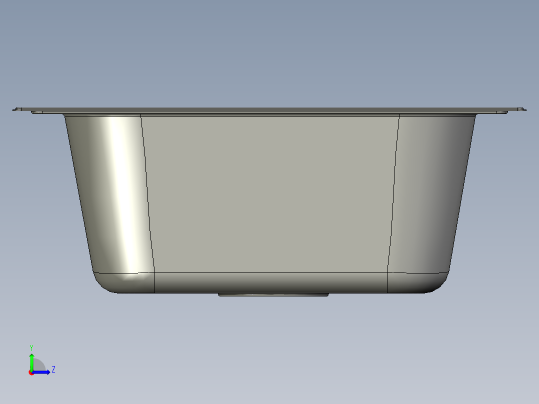 水槽、不锈钢水槽(10)左视图
