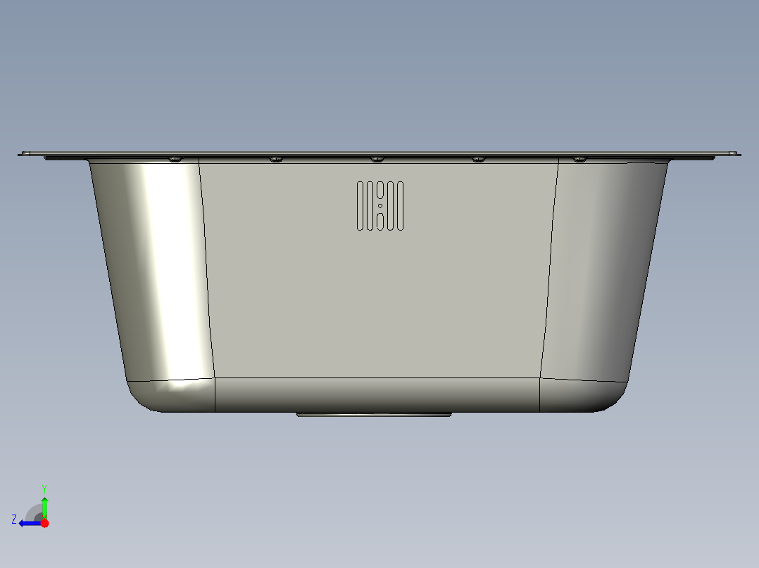 水槽、不锈钢水槽(10)右视图