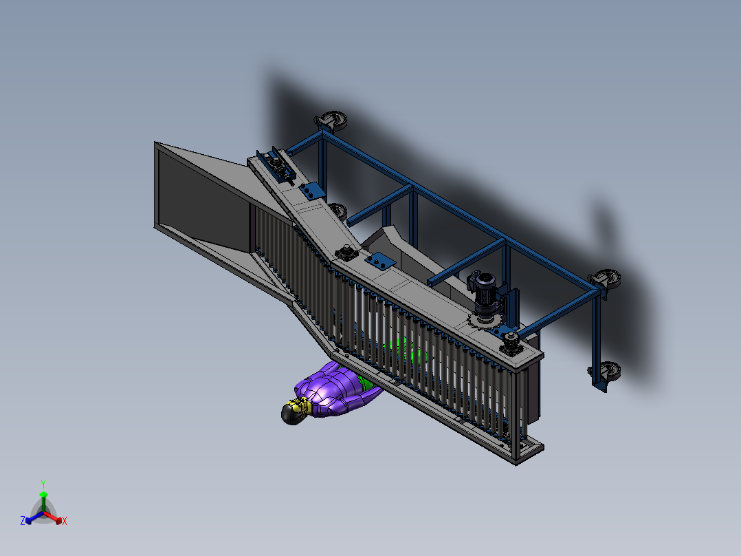 砂糖橘分拣流水线sw18正等轴测图