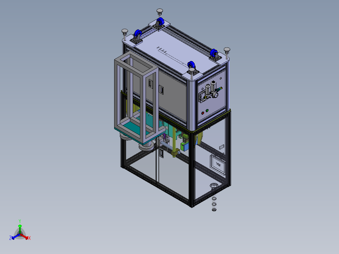 自动PIN组装压合检测机sw17可编辑正等轴测图